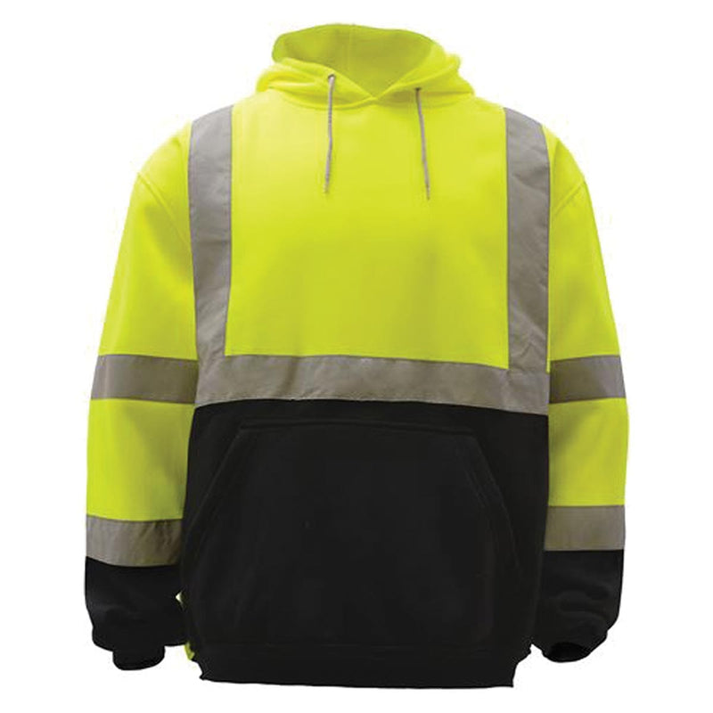 Lime GSS Safety ANSI 3 Pullover Fleece Hi-Vis Sweatshirt w/Black Bottom