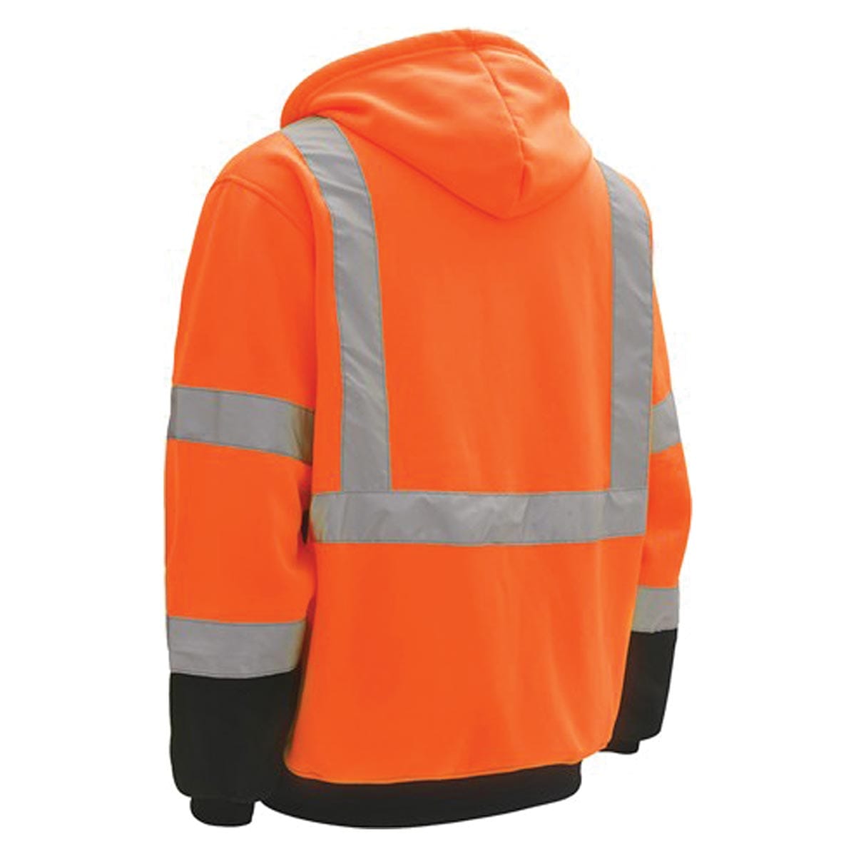 Bright Orange GSS Safety ANSI 3 Pullover Fleece Hi-Vis Sweatshirt w/Black Bottom