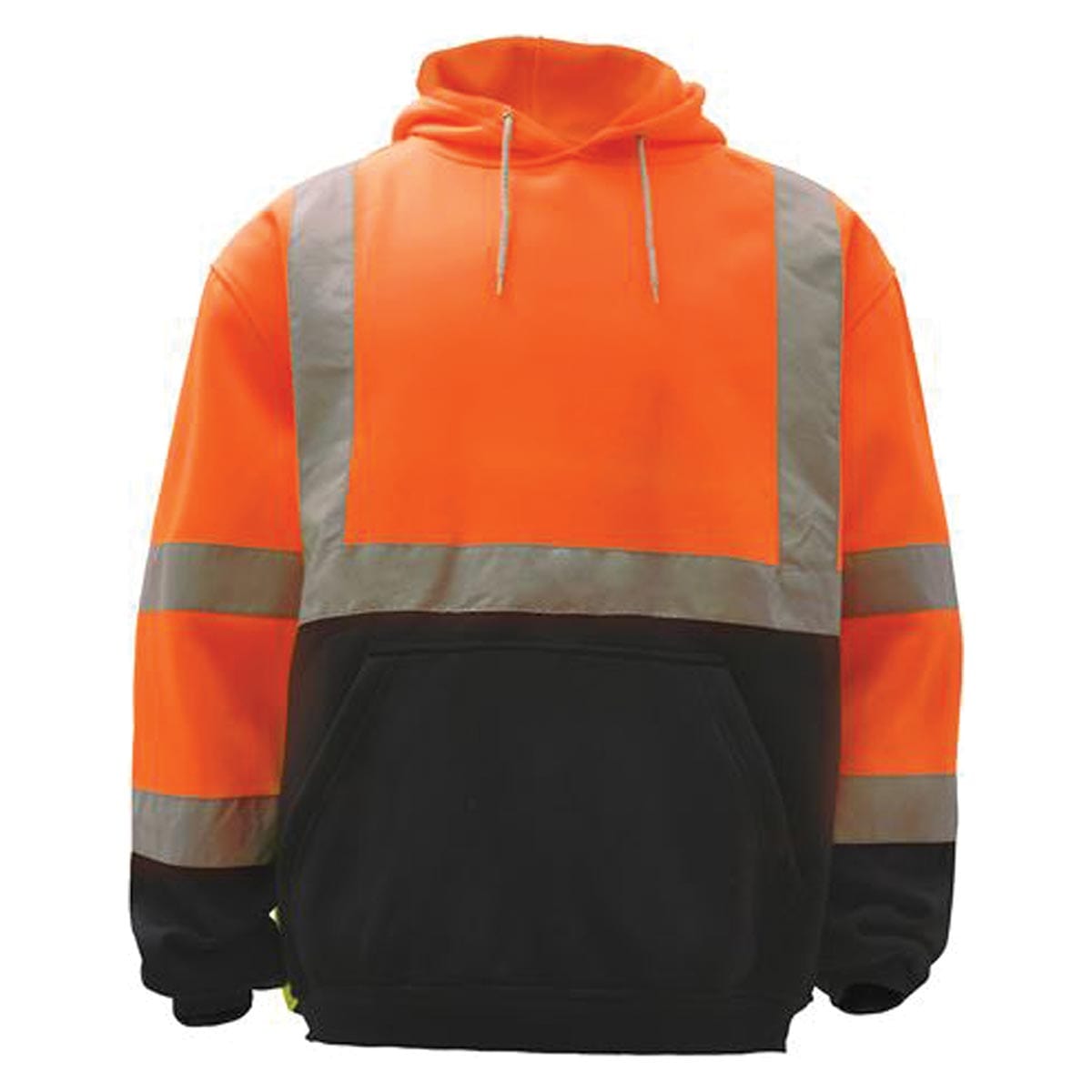 Orange GSS Safety ANSI 3 Pullover Fleece Hi-Vis Sweatshirt w/Black Bottom