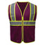 Plum GSS Safety Women's Non-ANSI Two-Tone Zip Enhanced Visibility Vest w/Lime Contrasting