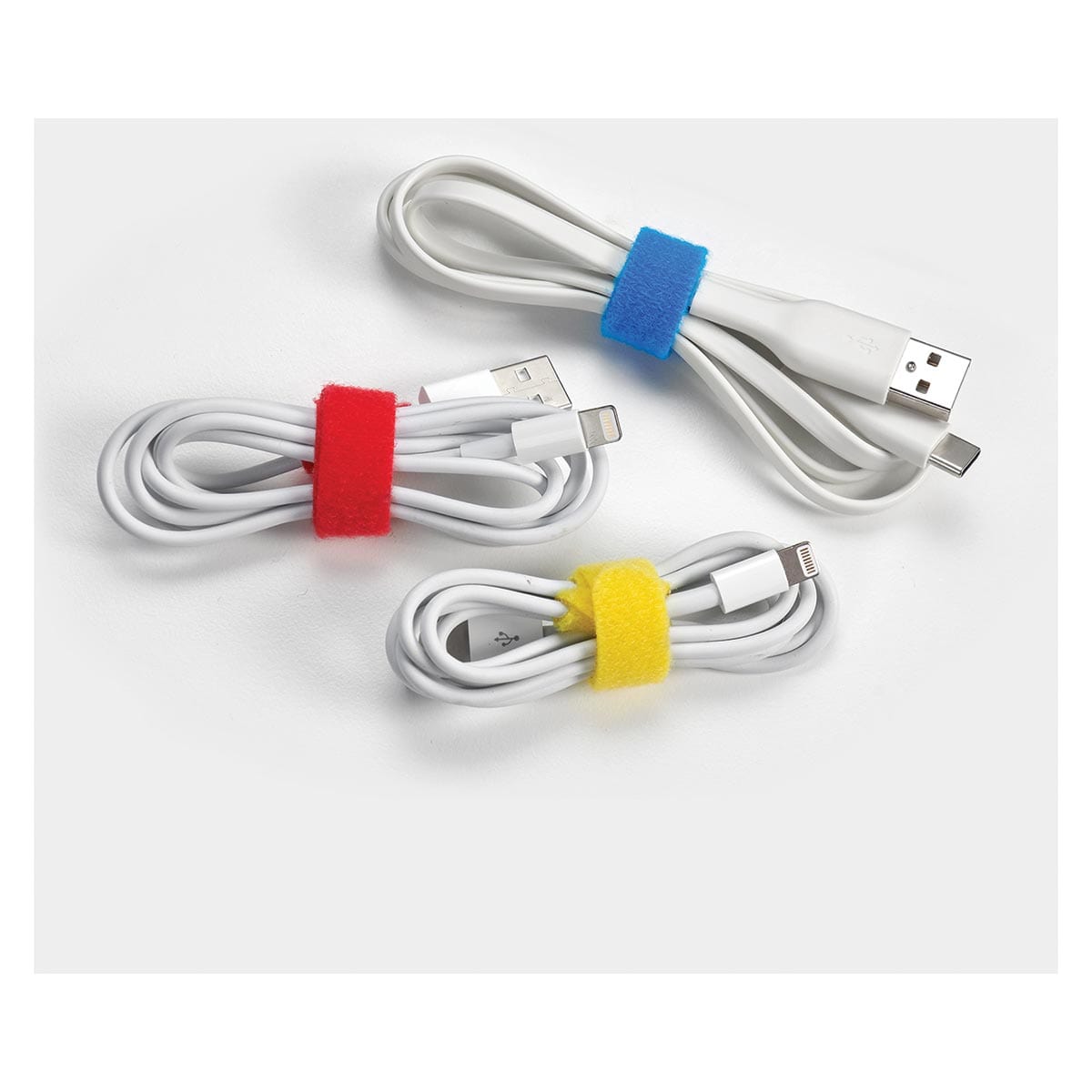 Wrap-It Storage Self-Gripping Cable Ties - 20-Pack in Assorted Sizes and Colors (5", 8")