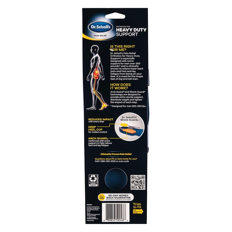 Dr. Scholl's® Men's Pain Relief Orthotics for Heavy Duty Support Insoles