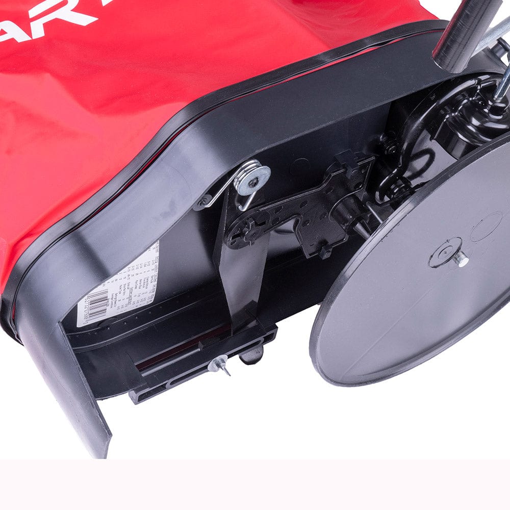 Side view of the Earthway 25 lb Hand Crank Broadcast Spreader