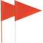 Fluorescent Orange Blackburn Pennant Marking Flag with Fiberglass Staff
