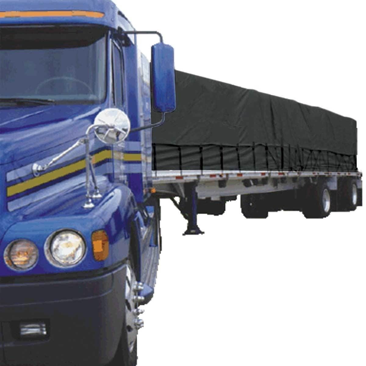 18 oz. Vinyl-Coated Polyester Tarp on semi trailer
