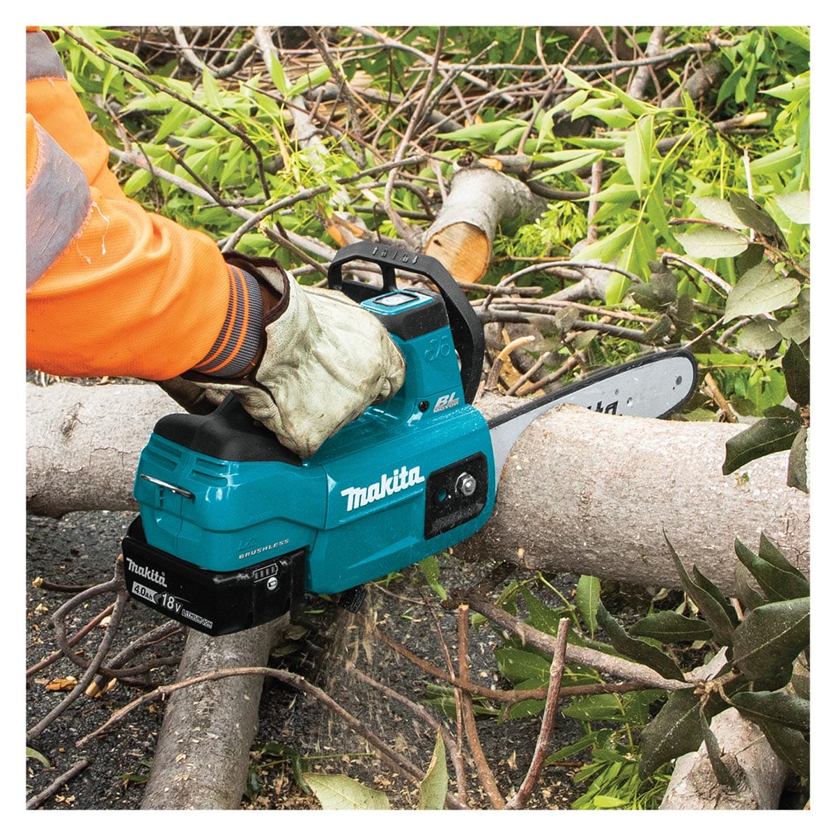 Makita 18V LXT® Lithium-Ion Brushless Cordless 12" Top Handle Chain Saw Kit (4.0 Ah)