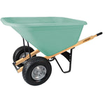 Brentwood 10 cu. ft. Poly Wheelbarrow with Dual Pneumatic Wheels