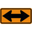 Two-way Arrow Traffic Direction Sign