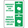 Bilingual Emergency Shower And Eye Wash Sign
