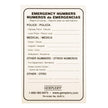Gemplers Required Emergency Information Self-Adhesive Label