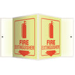 Glow-In-The Dark Projecting Fire Extinguisher Wall Sign