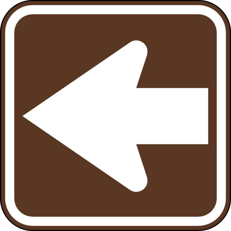 Left Arrow Outdoor Recreation Sign