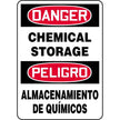 Bilingual Danger / Chemical Storage Sign