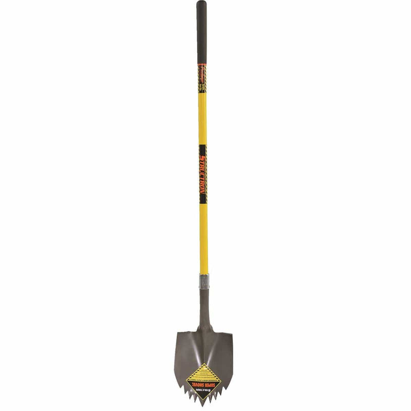 Sawtooth Shovel w/Fiberglass Straight Handle