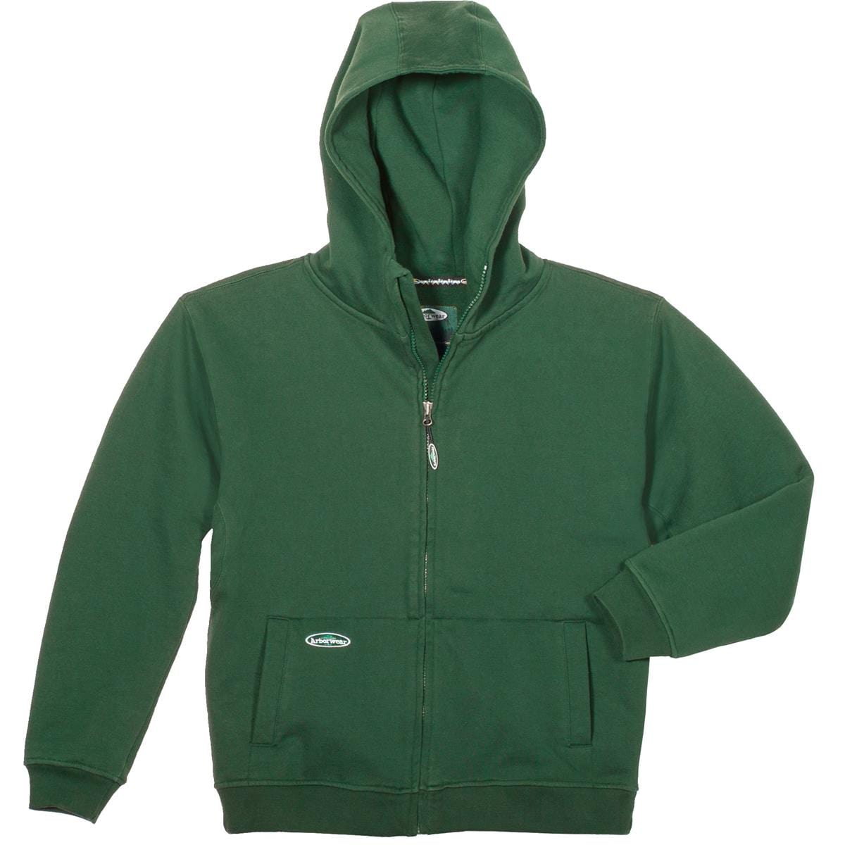 Forest Green Arborwear Heavyweight Hooded Sweatshirt Zip-front