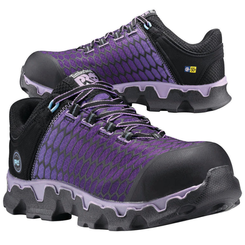 Black/Purple Timberland PRO Women's Powertrain Sport Work Shoes