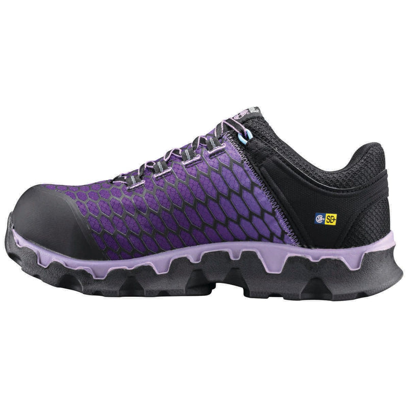 Side view of the Timberland PRO Women's Powertrain Sport Work Shoes