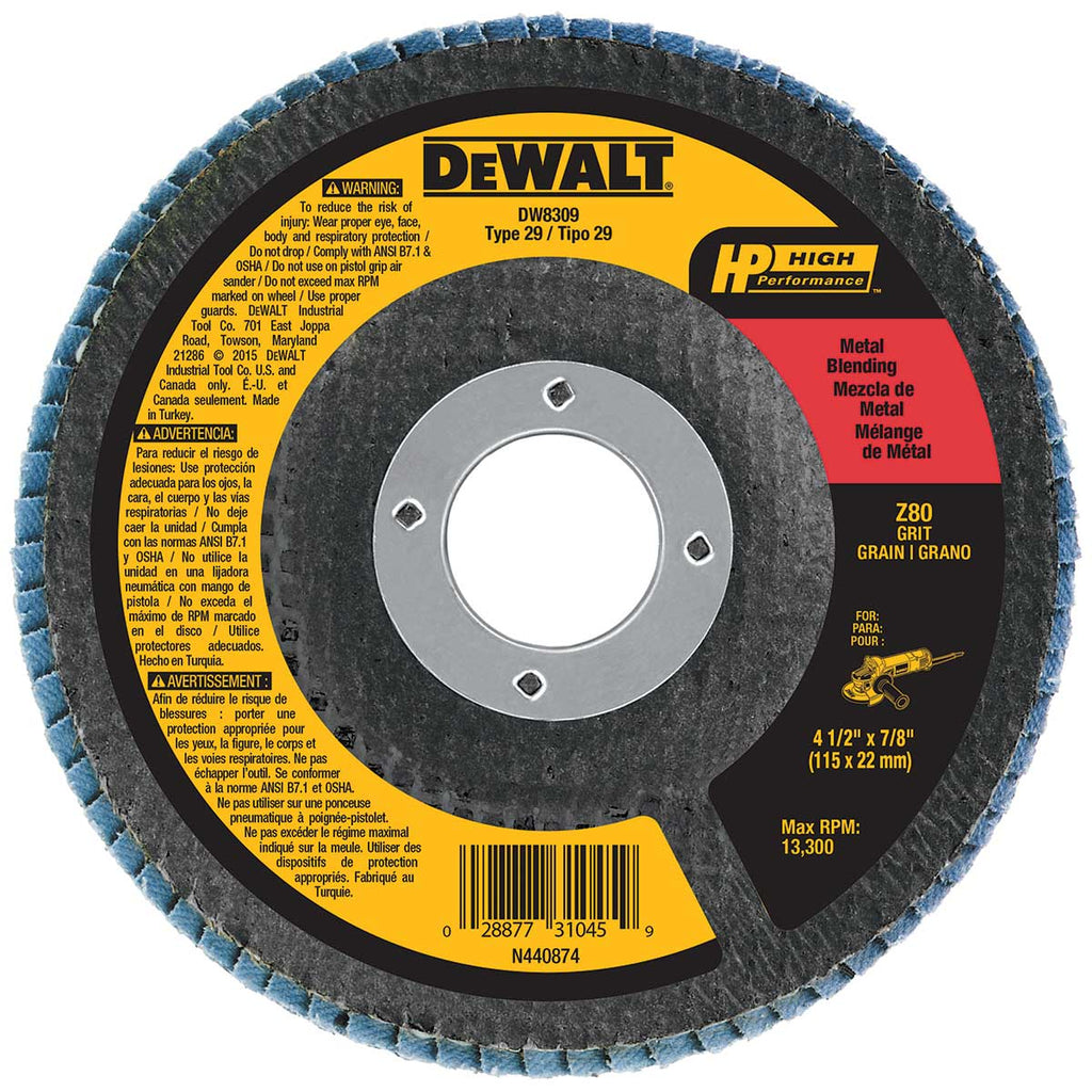 DEWALT 4-1/2 x 7/8 In. Z80 T29 Flap Disc DW8309 | Gemplers