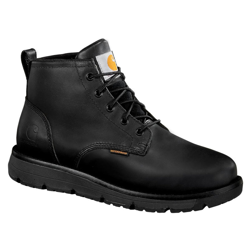 Black Carhartt Millbrook Waterproof 5-inch Steel Toe Wedge Boot-Black