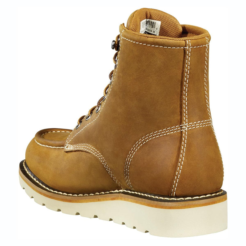 Brown Carhartt Women's 6" Steel Toe Wedge Boots