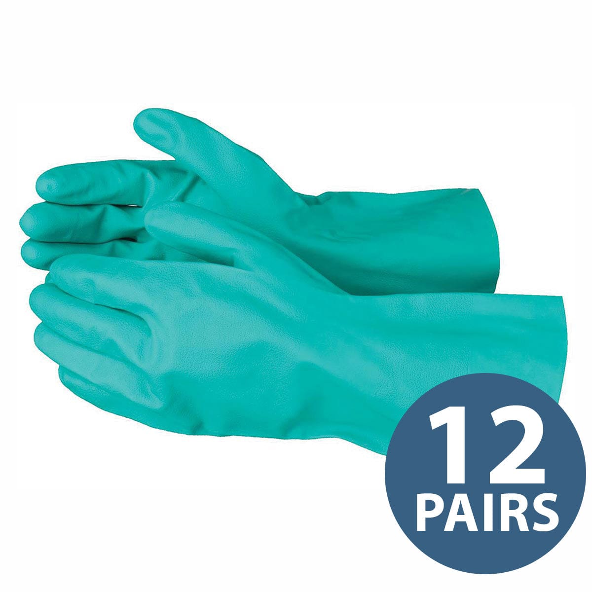 Gemplers Chemical Resistant 15-mil Unlined Nitrile Gloves, 12 pair, Size M