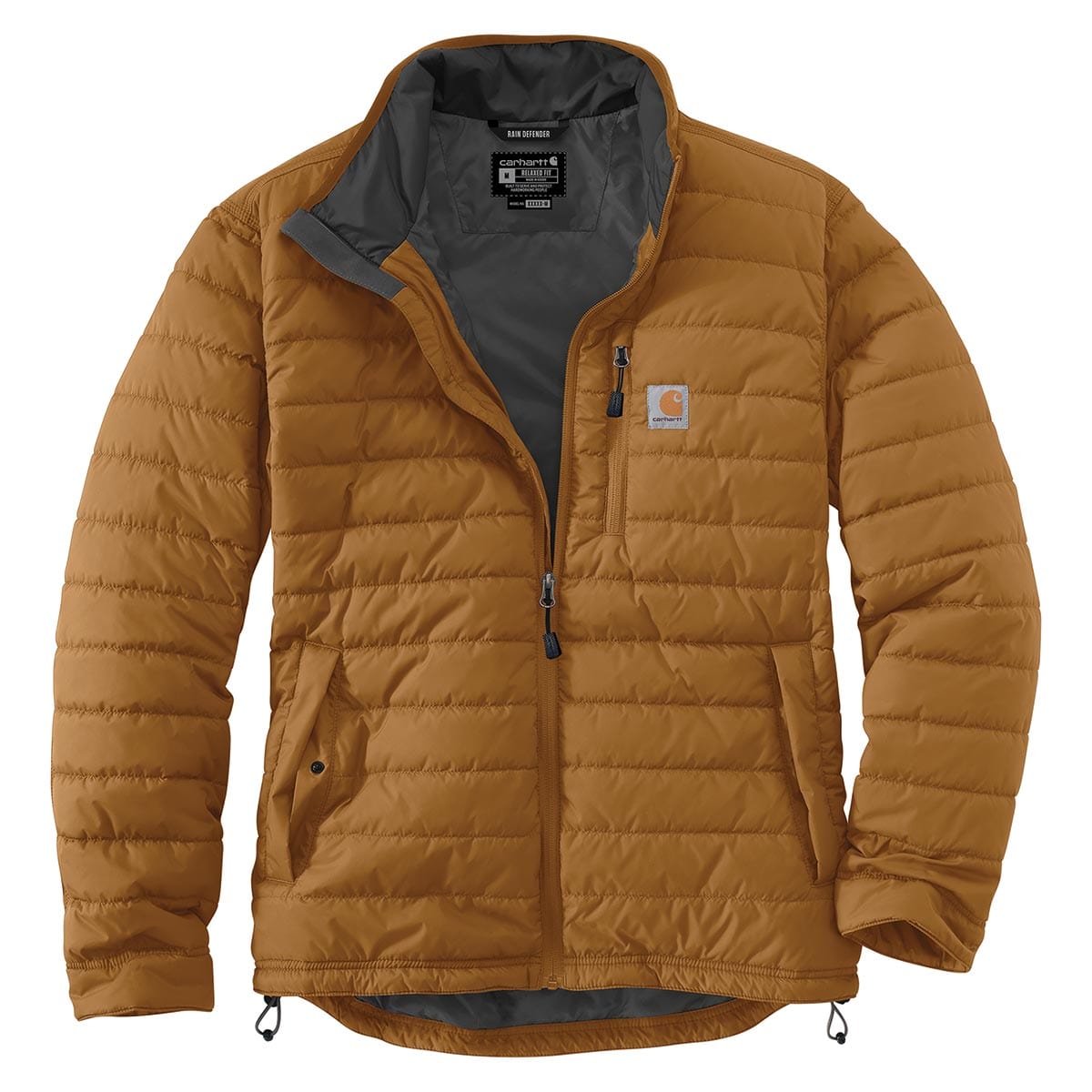 Carhartt Men's Gilliam Rain Defender Insulated Jacket, Small, Brown