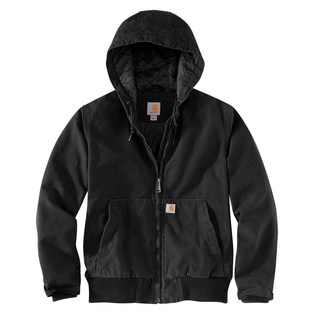 Black Carhartt Women's WJ130 Washed Duck Insulated Active Jac