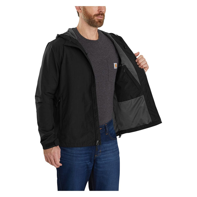 Black Carhartt Rain Defender Relaxed Fit Lightweight Jacket