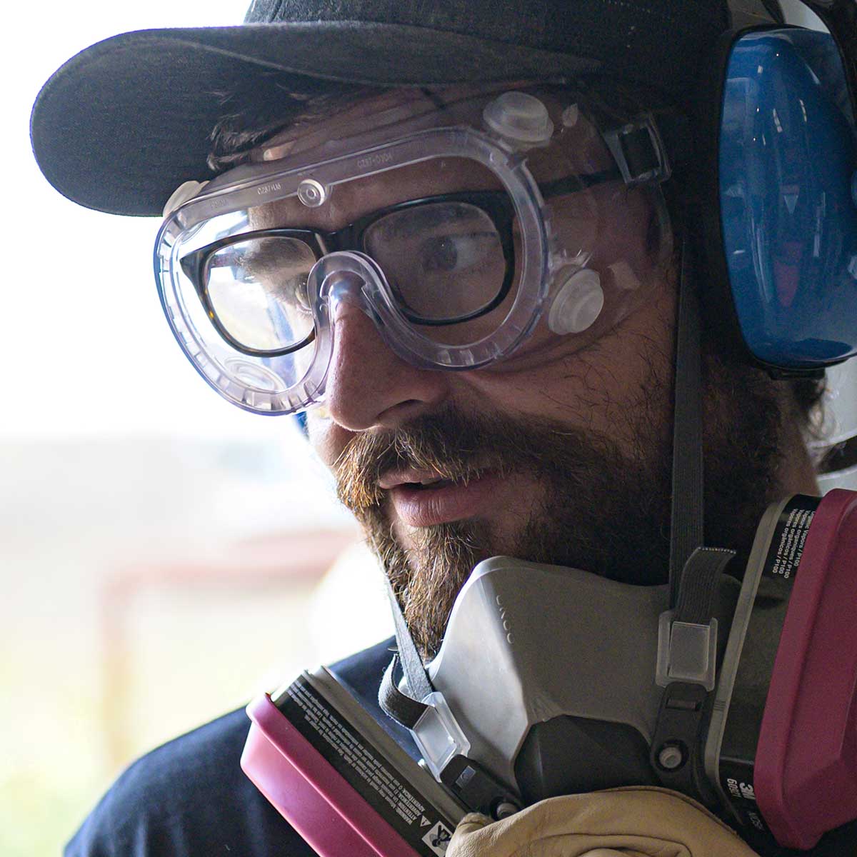 Anti-Fog Chemical Splash Goggles In Use+++Anti-Fog Chemical Splash Goggles In Use