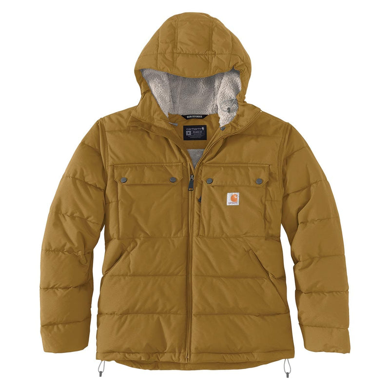 Carhartt Men's Carhartt Brown Duck Hooded Insulated Work Jacket (2X Large)