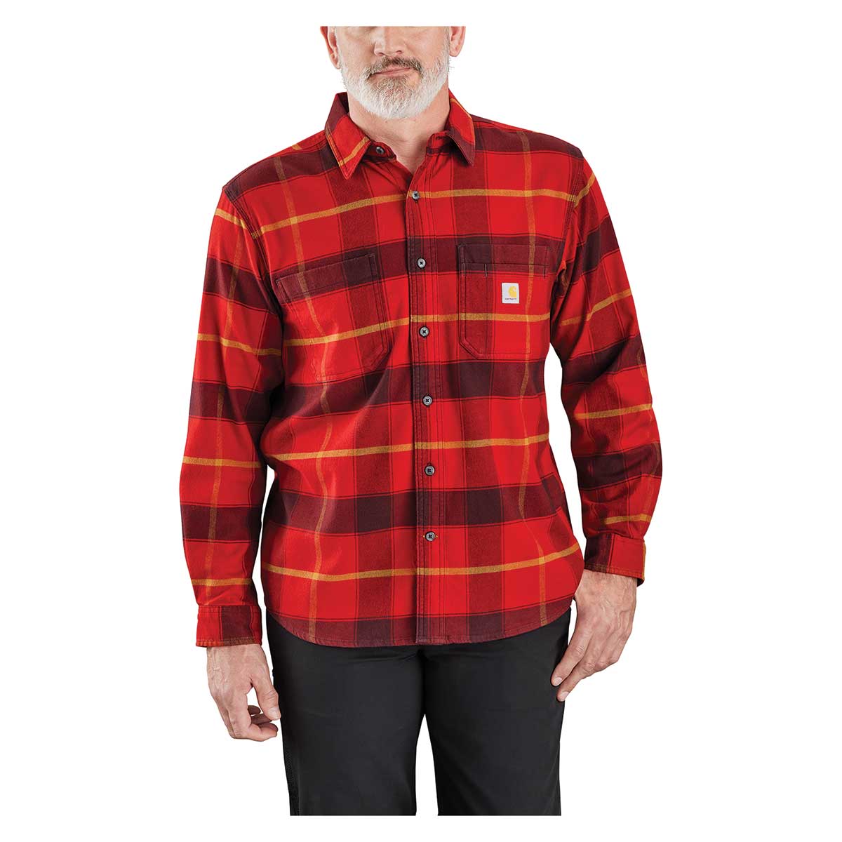 Carhartt Rugged Flex Relaxed Fit Midweight Flannel Long-Sleeve Plaid Shirt