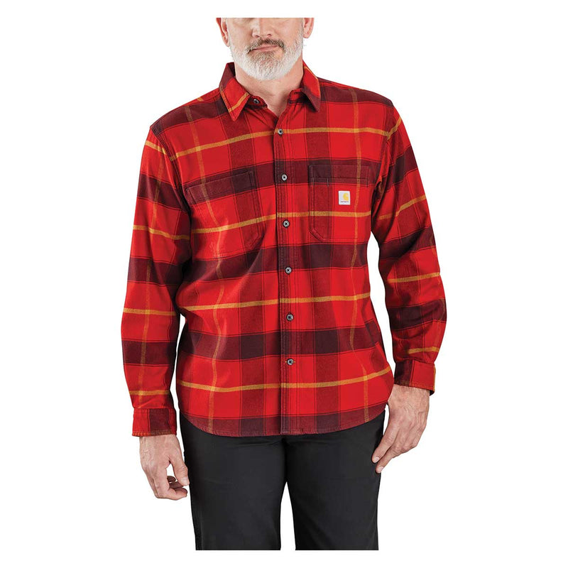 Carhartt Rugged Flex Relaxed Fit Midweight Flannel Long-Sleeve Plaid Shirt