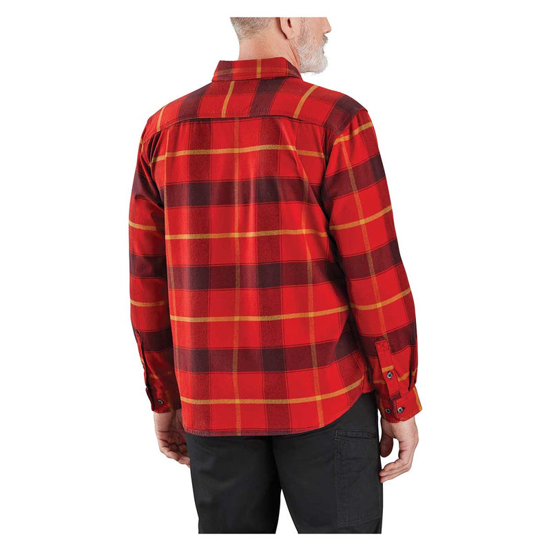 Carhartt Rugged Flex Relaxed Fit Midweight Flannel Long-Sleeve Plaid Shirt