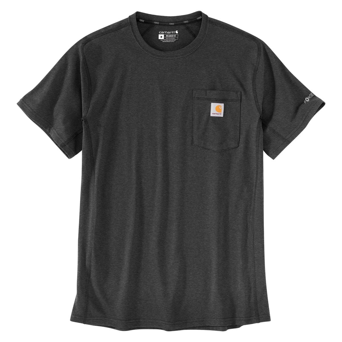 Carbon Heather Carhartt Force Relaxed Fit Midweight Short-Sleeve Pocket T-Shirt