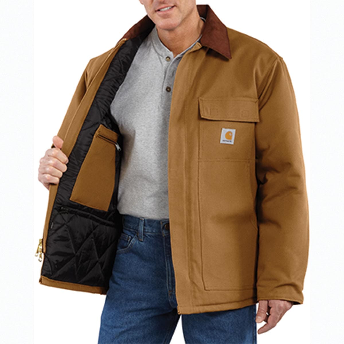 Carhartt Loose Fit Firm Duck Insulated Traditional Coat | Gemplers