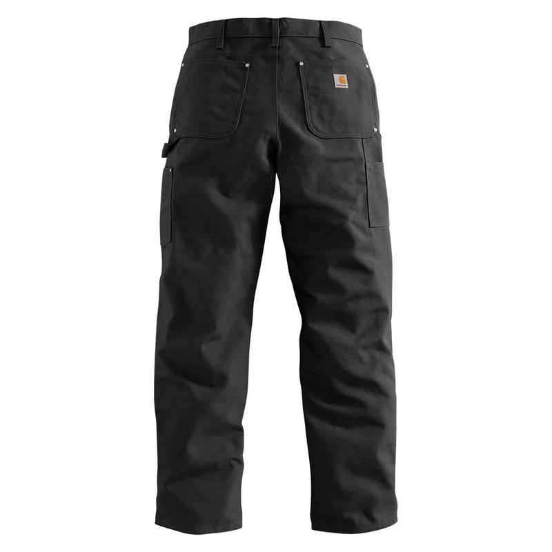 Black Carhartt Loose Fit Firm Duck Double Front Utility Work Pant