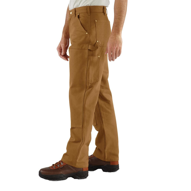 Brown Carhartt Loose Fit Firm Duck Double Front Utility Work Pant