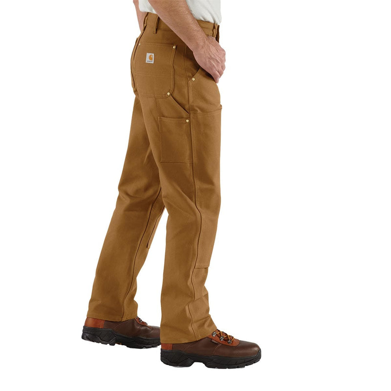 Brown Carhartt Loose Fit Firm Duck Double Front Utility Work Pant