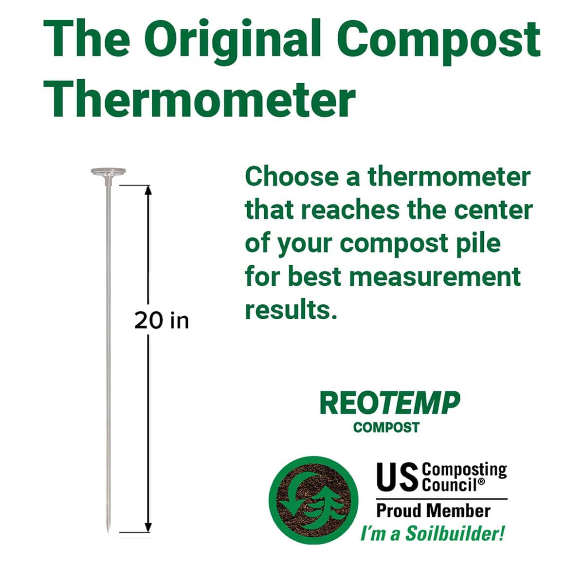 REOTEMP Backyard Compost Thermometer