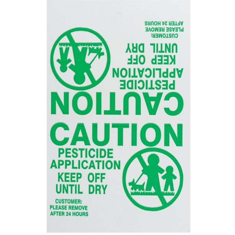 "Treated With Pesticide" Lawn Sign - Keep Pets Off Grass Yard Sign, Aluminum