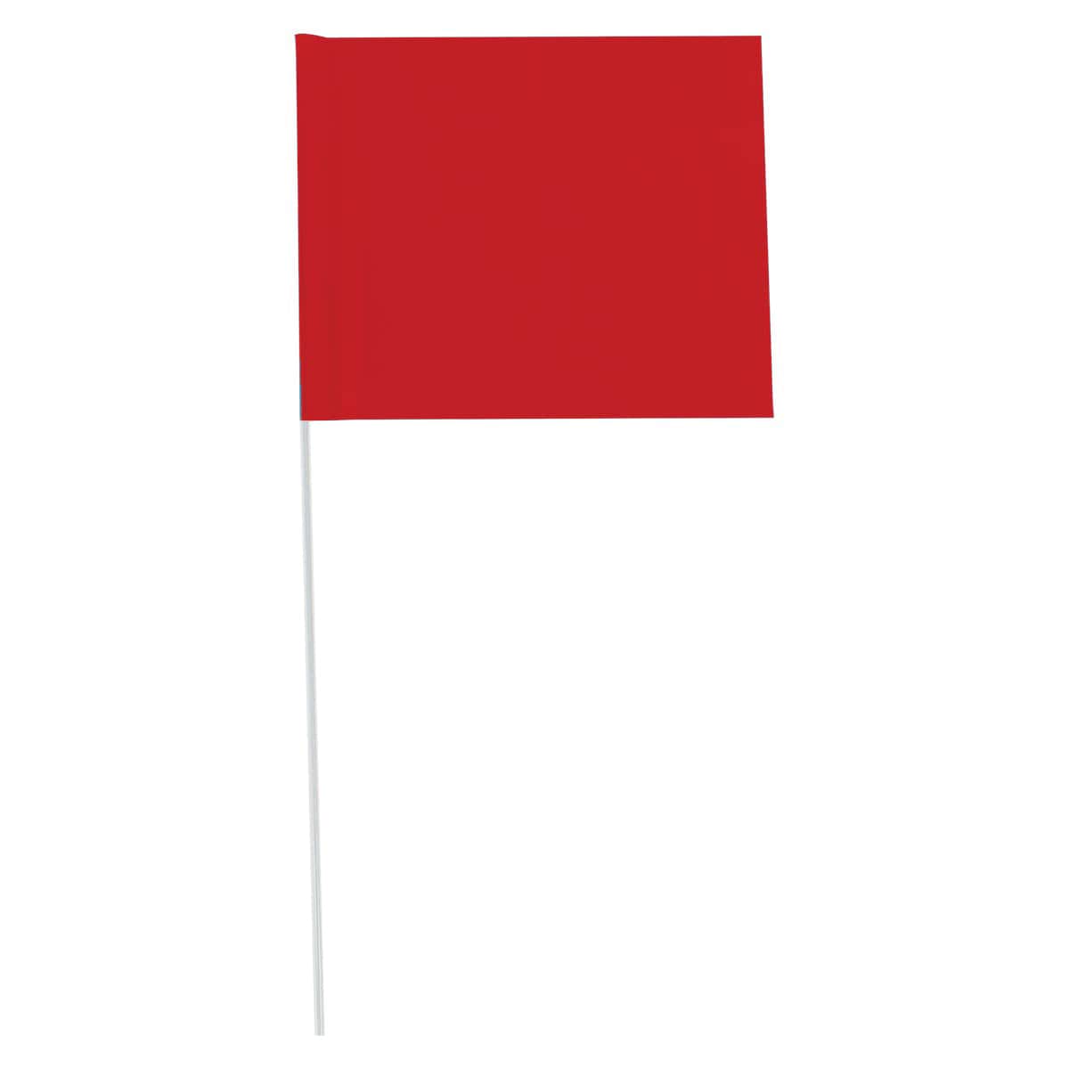 Blackburn 5" x 6" PVC Marking Flags with PVC Stakes | 50 Pack