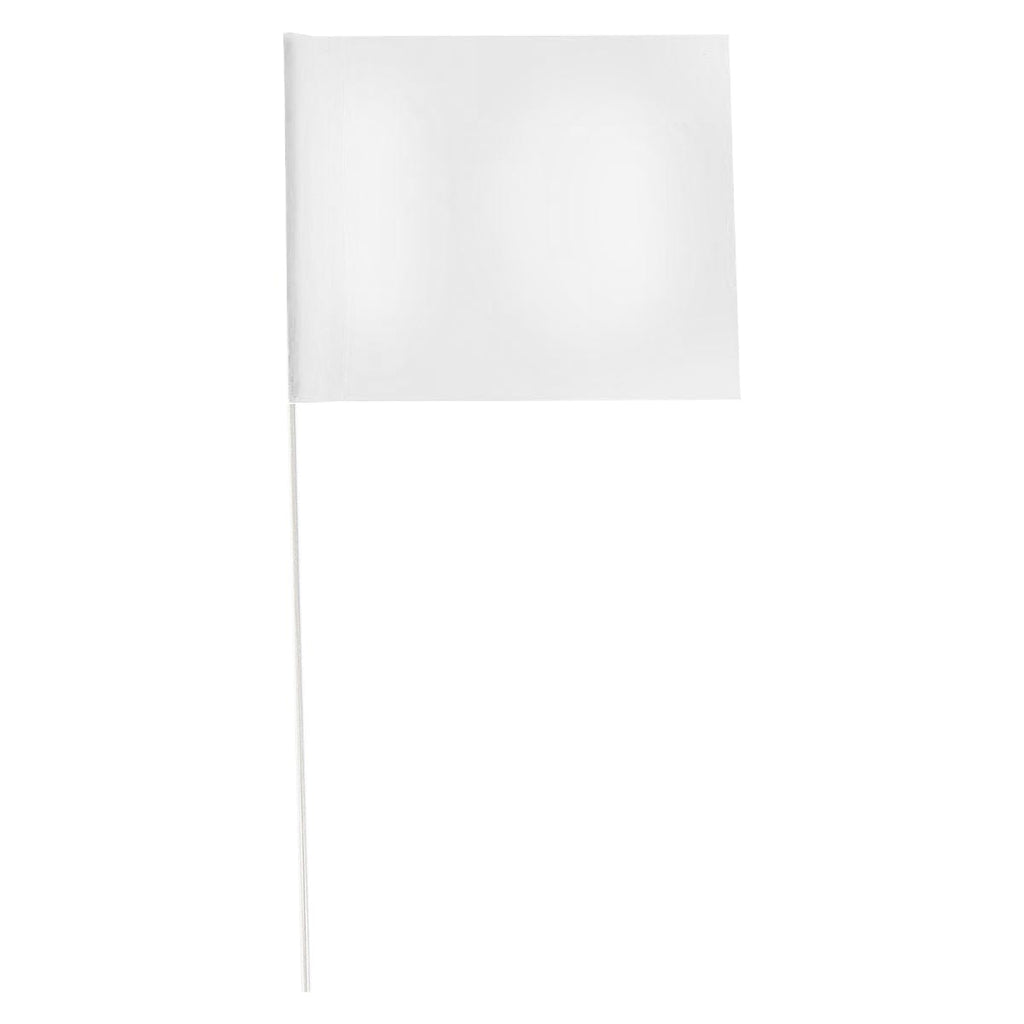Clear Custom Print Marking Flag, 4"x5", 18" PVC stake, 1000 PK