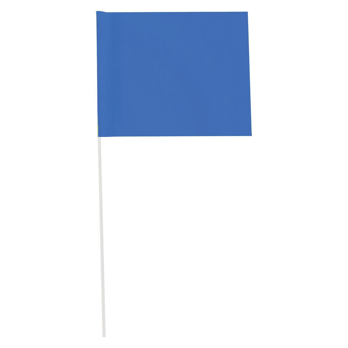 Fluorescent Blue Custom Print Marking Flag, 4"x5", 18" PVC stake, 1000 PK
