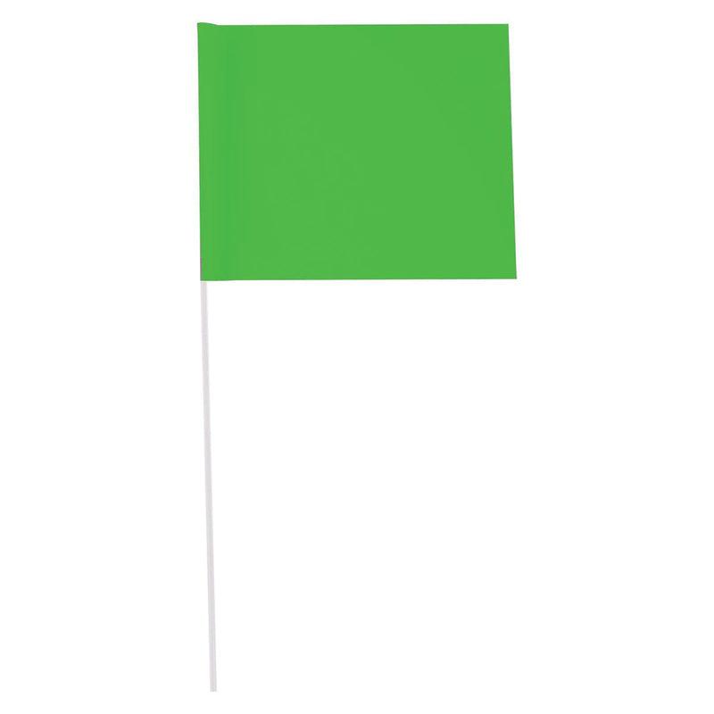 Fluorescent Green Custom Print Marking Flag, 4