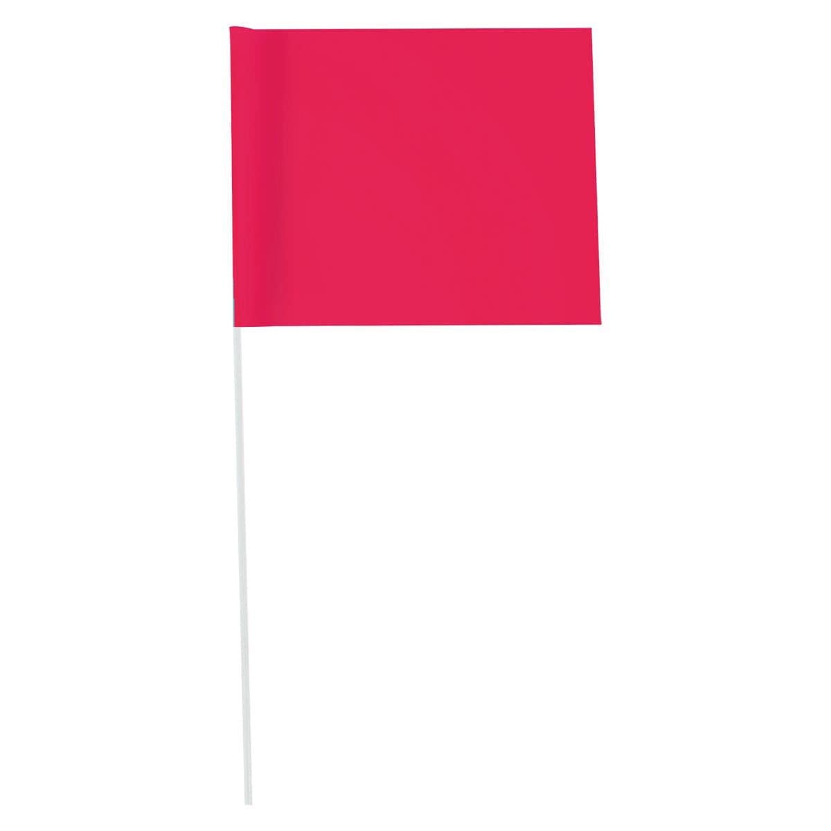 Blackburn 5" x 6" PVC Marking Flags with PVC Stakes | 50 Pack