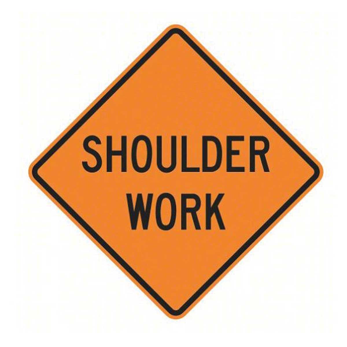 Road Sign, Shoulder Work 30"x30"