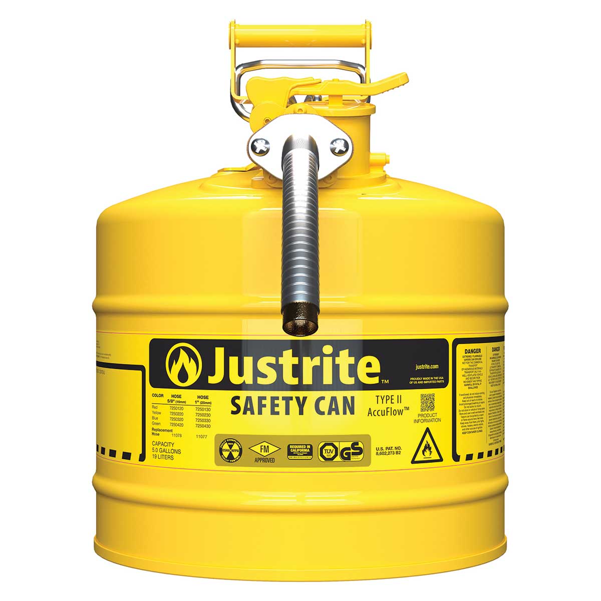 Justrite Type II AccuFlow Safety Can