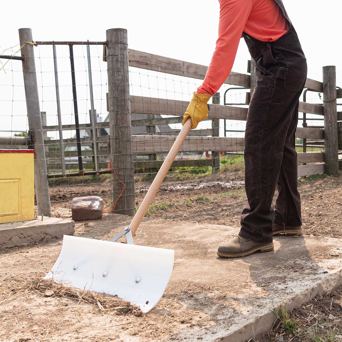 Gemplers Wood Handle Poly Scraper, 48" In Use+++Gemplers Wood Handle Poly Scraper, 48" In Use