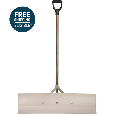 Gemplers Steel D-Handle Poly Scraper, 36"x10"