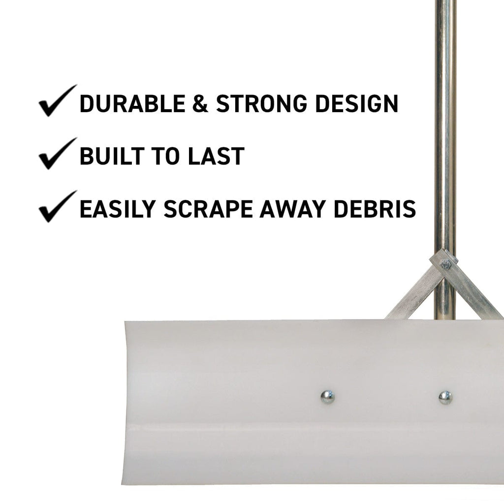 Gemplers Steel D-Handle Poly Scraper, 18"x10"